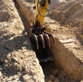 Caution Open Pipe Trench